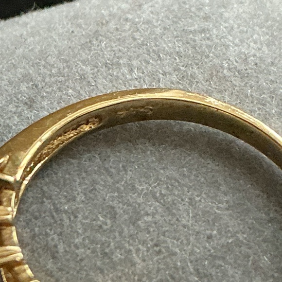 Garnet, gold-plated cocktail ring .925, size 10 - 10.5 - Picture 6 of 8